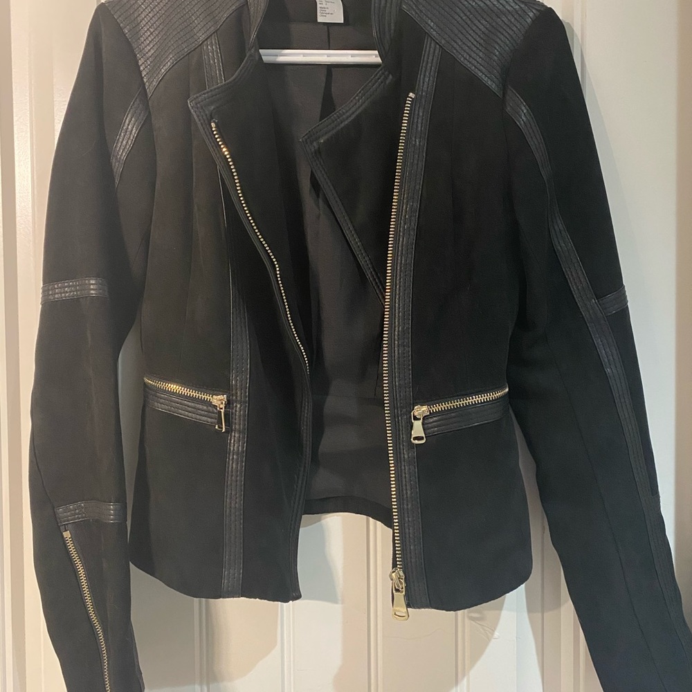 H&M Moto imitation suede jacket size 2 - Picture 5 of 5